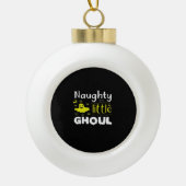 Naughty Little Ghoul Keramische Bal Ornament (Voorkant)