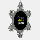 Naughty Little Ghoul Tin Sneeuwvlok Ornament (Links)
