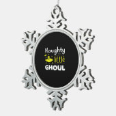 Naughty Little Ghoul Tin Sneeuwvlok Ornament (Rechts)