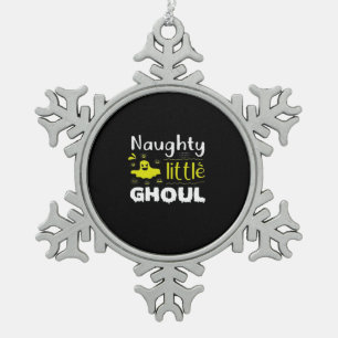 Naughty Little Ghoul Tin Sneeuwvlok Ornament