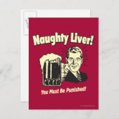 Naughty Liver: You Must Be Punished Briefkaart (Voorkant / Achterkant)