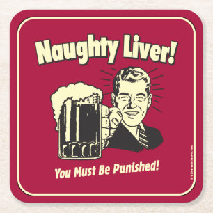 Naughty Liver: You Must Be Punished Kartonnen Onderzetters