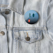 Naughty maar aardig ronde button 5,7 cm (In situ)