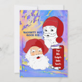 Naughty, maar de kerstman van de kerstman van goed feestdagenkaart (Voorkant)