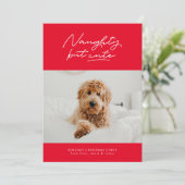 Naughty, maar leuk, grappige fotokaart feestdagenkaart (Staand voorkant)