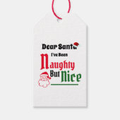 Naughty, maar mooi kerstfeest cadeaulabel (Voorkant)
