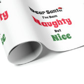 Naughty, maar mooi kerstfeest cadeaupapier (Rol Hoek)