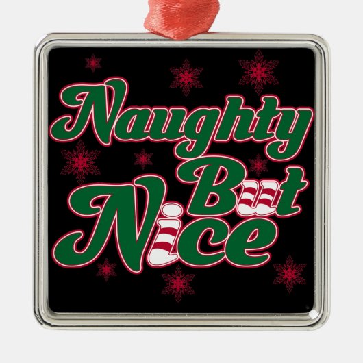 Naughty Maar Nice Metalen Ornament (Voorkant)