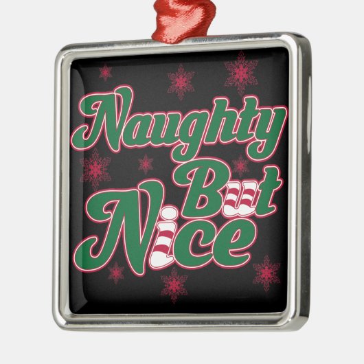 Naughty Maar Nice Metalen Ornament (Links)