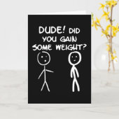 Naughty Minimalsim Comic Joke Stick Man Figuur Kaart (Gele Bloem)