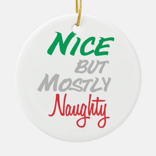 Naughty Mix Up Keramisch Ornament (Voorkant)