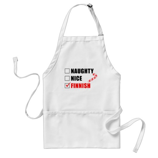 Naughty Mooie Finse kerstontwerpversie Adult Apron Standaard Schort (Voorkant)