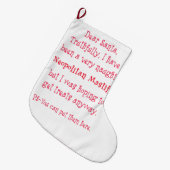 Naughty Neopolitan Mastiff Grote Kerstsok (Voorkant (Hangend))