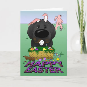 Naughty Newfie Happy Easter Feestdagen Kaart