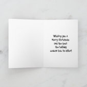 Naughty Newfoundland Kerstmis Feestdagen Kaart (Binnen)