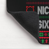 Naughty Nice 6 7 Funny Brainrot Meme Ugly Xmas Six Muismat (Hoek)