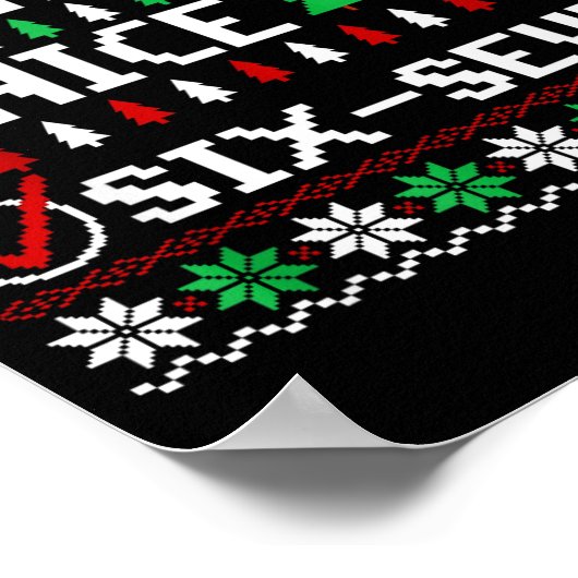 Naughty Nice 6-7 Funny Brainrot Meme Ugly Xmas Six Poster (Hoek)