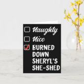 Naughty Nice afgebrande Sheryls She Shed 1 Kaart (Gele Bloem)