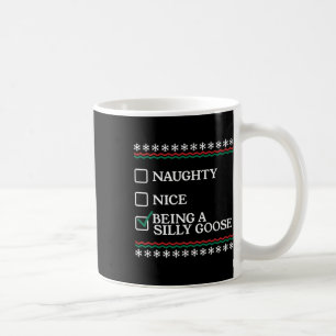 Naughty Nice als een Gekke Goose Funny Christmas X Koffiemok