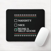 Naughty Nice als een Gekke Goose Funny Christmas X Muismat (Met muis)