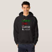 Naughty Nice American Kerstpyjama Funny Sant Hoodie (Voorkant volledig)