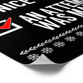 Naughty Nice An Attempt Was Made - Christmas Check Poster (Hoek)