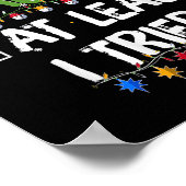 Naughty Nice At Least I Tried Christmas Santa Clau Poster (Hoek)