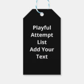 Naughty Nice Attempt Made Funny Christmas List Cadeaulabel (Achterkant)