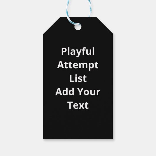 Naughty Nice Attempt Made Funny Christmas List Cadeaulabel (Achterkant)