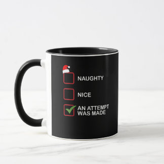 Naughty Nice Attempt Made Funny Christmas List Mok
