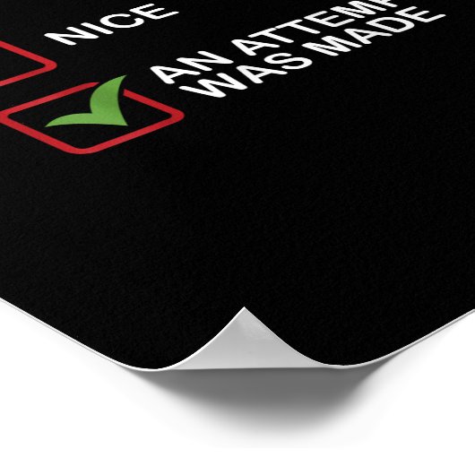 Naughty Nice Attempt Made Funny Christmas List  Poster (Hoek)