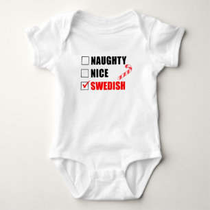 Naughty Nice Baby Bodysuit Zweedse Santa List