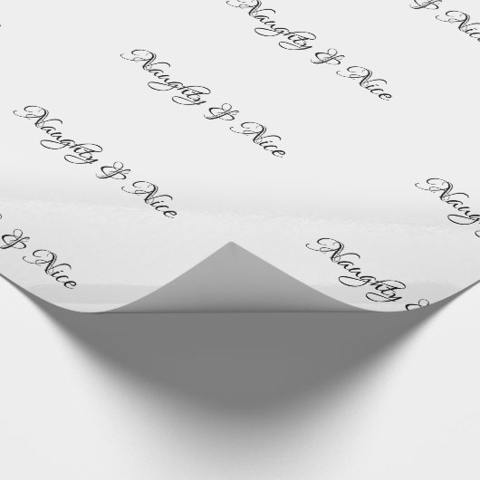 Naughty & Nice BlackScript - Cadeaupapier (Hoek)