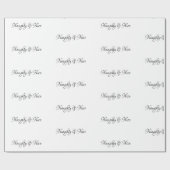 Naughty & Nice BlackScript - Cadeaupapier (Vlak)