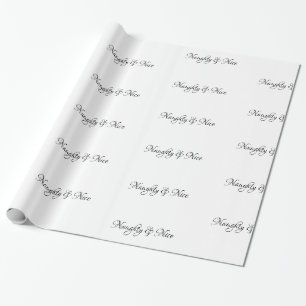 Naughty & Nice BlackScript - Cadeaupapier