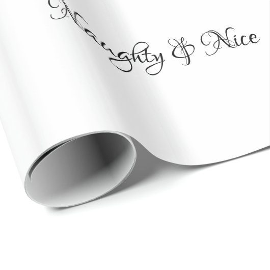 Naughty & Nice BlackScript - Cadeaupapier (Rol Hoek)