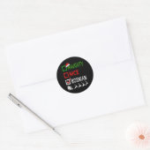 Naughty Nice Bosnian kerstpyjama Funny Santa Ronde Sticker (Envelop)