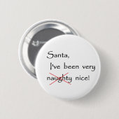 Naughty/Nice Button (Voorkant /achterkant)
