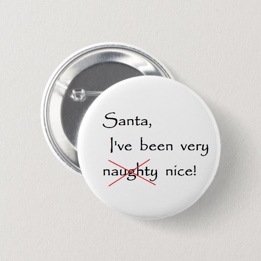 Naughty/Nice Button (Voorkant /achterkant)