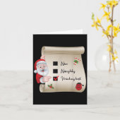 Naughty Nice Checklist I Tried My  Kaart (Gele Bloem)