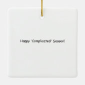 Naughty Nice Complicated Christmas Elves grappig Keramisch Ornament (Achterkant)