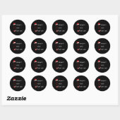 Naughty Nice Don't Care Kerstlijst Ronde Sticker (Vel)