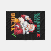 Naughty Nice Drink Fleece Deken (Voorkant (Horizontaal))