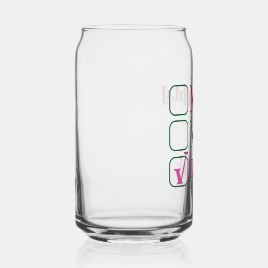 Naughty Nice Drunk Funny Holiday Christmas Blikvorm Glas (Rechts)