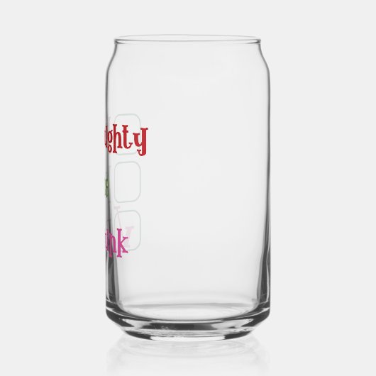 Naughty Nice Drunk Funny Holiday Christmas Blikvorm Glas (Links)