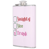 Naughty Nice Drunk Funny Holiday Christmas Mug Heupfles (Links)