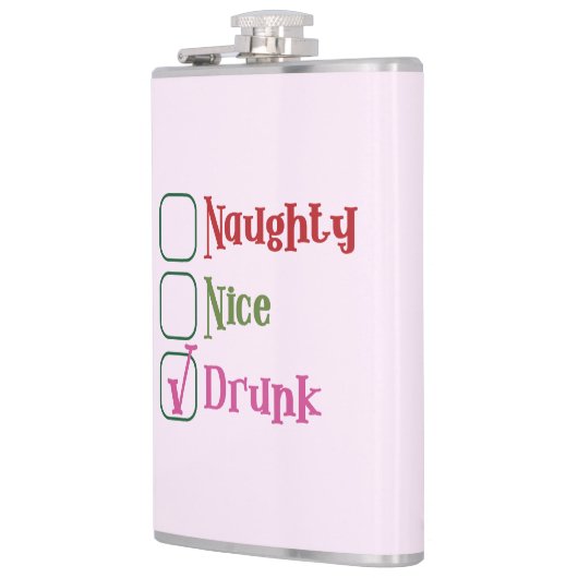 Naughty Nice Drunk Funny Holiday Christmas Mug Heupfles (Links)