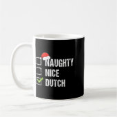 Naughty Nice Dutch Shirt Netherlands Santa Christm Koffiemok (Links)
