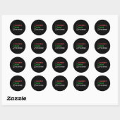 Naughty Nice Filippijnse Grappige Kerstmis Filippi Ronde Sticker (Vel)