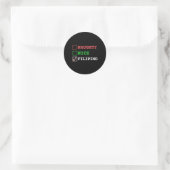 Naughty Nice Filippijnse Grappige Kerstmis Filippi Ronde Sticker (Tas)